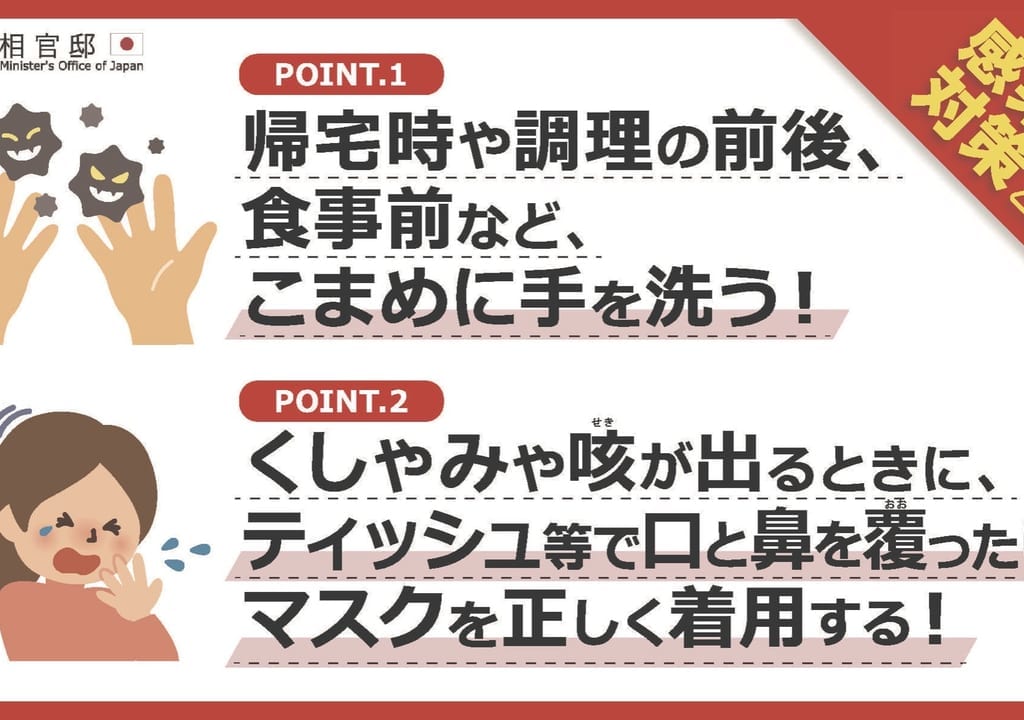 感染症対策の解説イラスト
