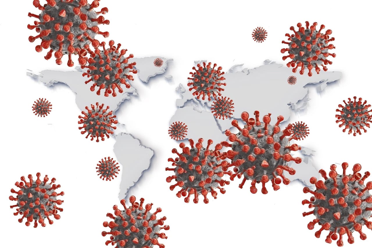 世界に広がる新型コロナウイルスのイメージ