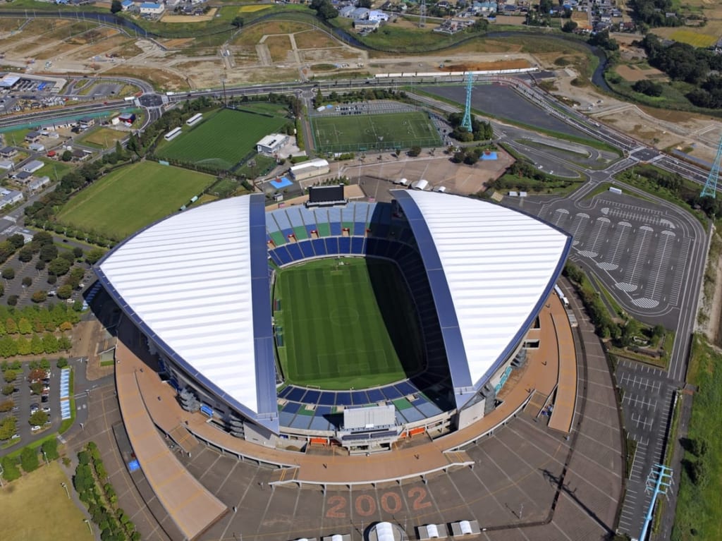 上空から見た埼玉スタジアム2002