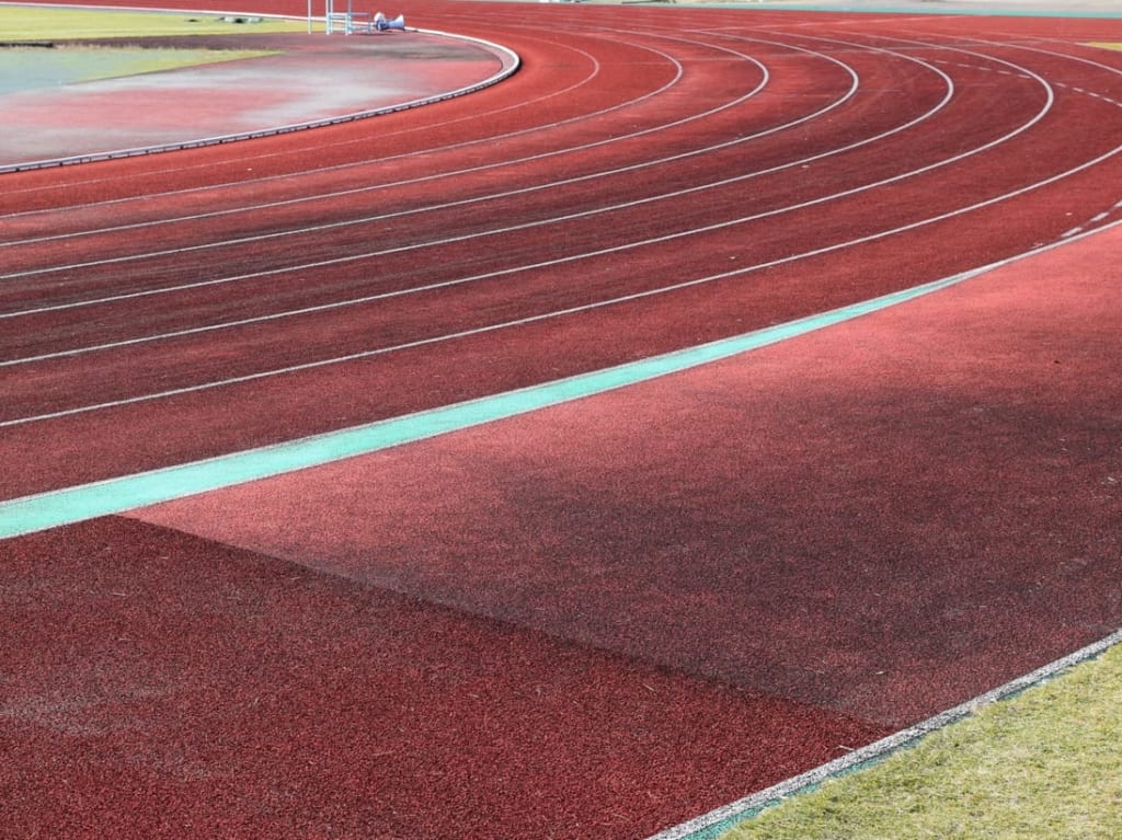 陸上競技が行われるトラック