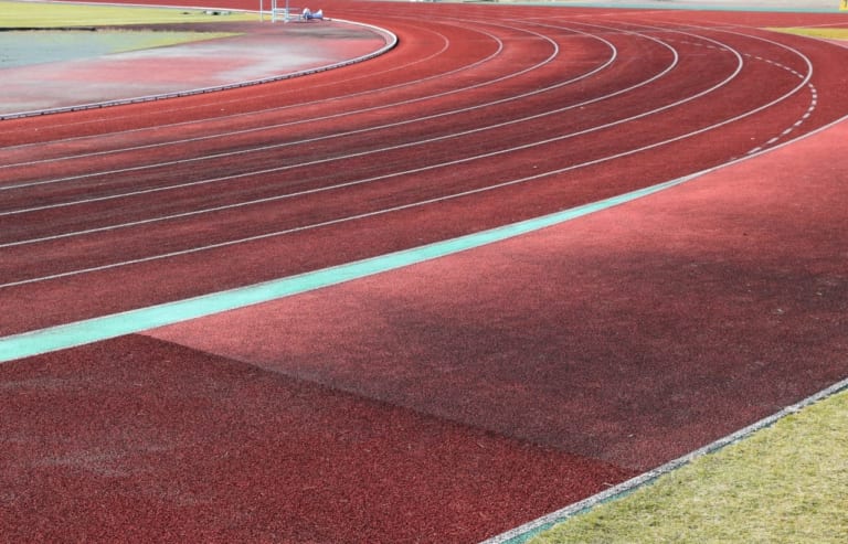 陸上競技が行われるトラック